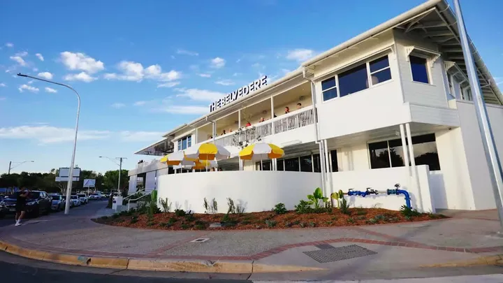 The Belvedere hotel exterior at Woody Point